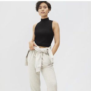 Everlane Ribbed Mockneck Tank - Black